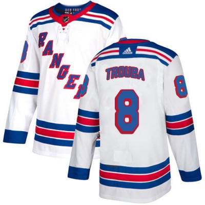 Adidas New York Rangers #8 Jacob Trouba White Road Authentic Stitched NHL Jersey